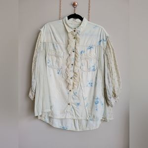 We the free by Free People faded by the sun ruffle tie dye size XS